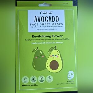 Avacado Revitalizing Power Face Sheet Masks Set Of 3 Boxes  15 Mask